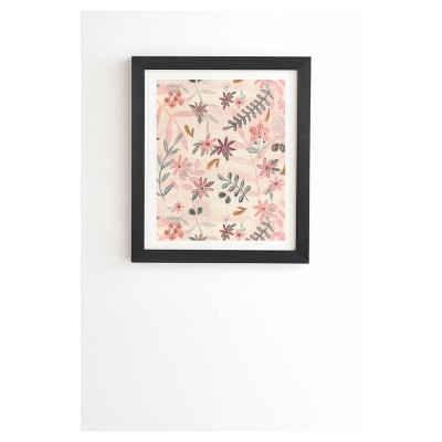 Wonder Forest Feminine Floral Framed Wall Art 14" x 16.5" - Deny Designs