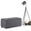 CAVINAS Faux Leather Storage Ottoman Bench,Upholstered Ottoman with 3 Flip Over Serving Trays for Living Room,Bedroom - 2 of 4