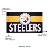 Evergreen Pittsburgh Steelers Burlap 3' x 5' Flag, Premium Single Sided Printed with Grommets, Printed In The USA - 3 of 4
