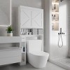 INFURNIC Decorative Storage Cabinets Over The Toilet Storage Rack with 2 Doors and Open Shelf for Bathroom Organization, White, 32.28"*7.87"*70.2" - 4 of 4