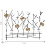 LuxenHome Metal Nature Branches Wall Decor with 8 Tea Light Glass Candle Holders Black - 3 of 4