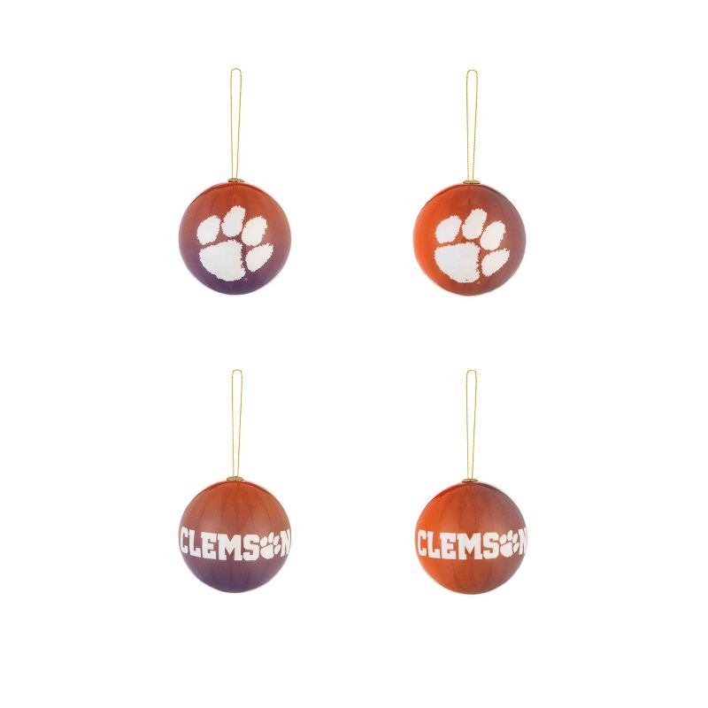 Evergreen Holiday Ball Ornaments, Set of 12, Clemson University, 2 of 5