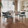 Upholstered Dining Chairs Set of 2 with Metal Legs,Modern Fabric Accent Chairs for Kitchen Dining Room-Baofuwish - 2 of 4