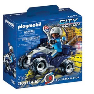 PLAYMOBIL Police Quad with Pullback Motor, 21 Pieces, Ages 4-10 Years - 1 of 2
