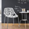 Costway Set Of 6 Birch Sapling Plastic Dining Side Chairs Stackable Accent Armless White - 4 of 4