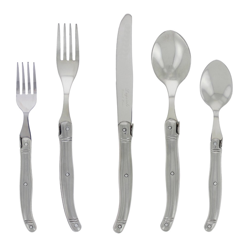 Photos - Cutlery Set French Home Laguoile 20pc Stainless Steel Silverware Set Silver: Flatware Set, Service for 4, Dishwasher-Safe