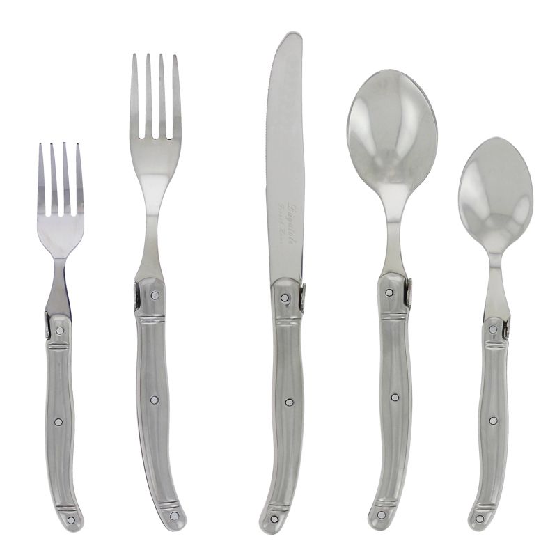 French Home Laguoile 20pc Stainless Steel Silverware Set Silver, 1 of 6