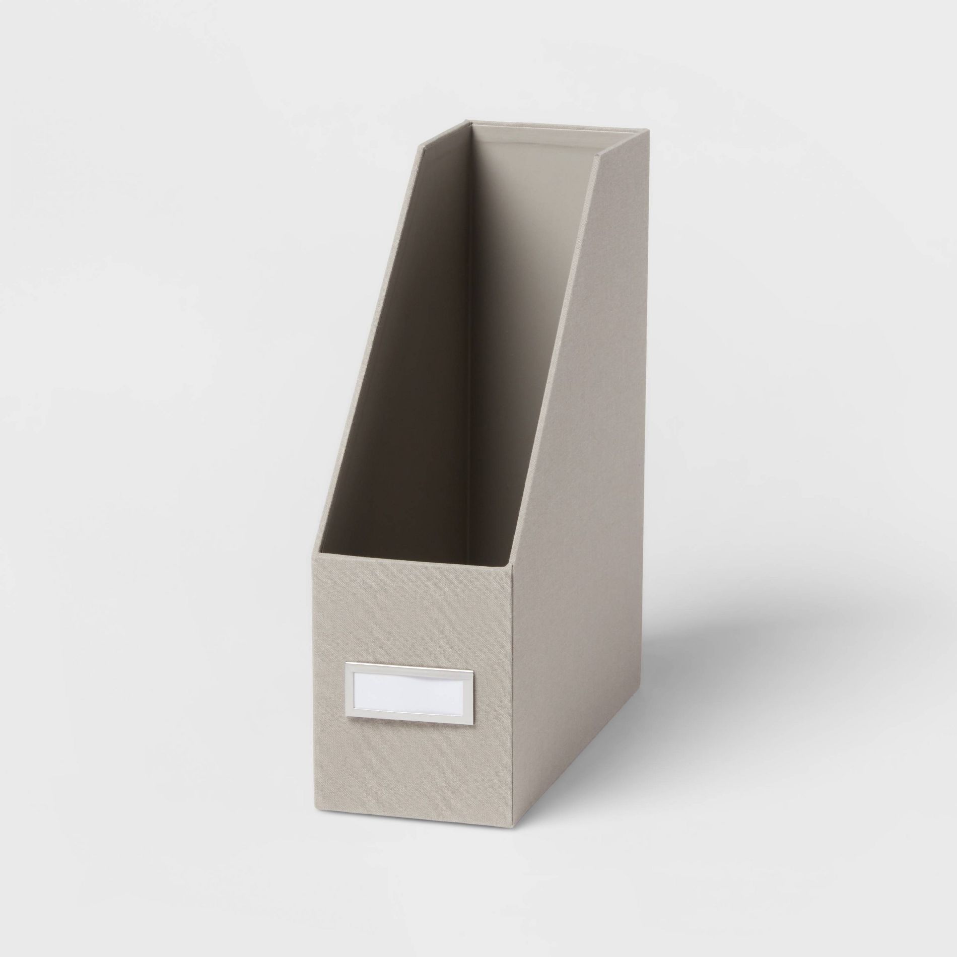 Canvas Magazine File Holder and Organizer Gray - Brightroom™