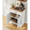 57 Inch Modern Farmhouse Sideboard Buffet Cabinet with 2 Drawers & Adjustable Shelves, Large Kitchen Storage Cabinet, Coffee Bar Organizer, White - 4 of 4
