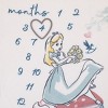 NoJo Disney Alice in Wonderland White, Pink, and Blue Cheshire Cat Super Soft Photo Op Milestone Baby Blanket - 4 of 4
