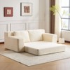 TiramisuBest Modern Small Corduroy Loveseat Sofa Bed, Deep Seat Couch with Pillows & Reversible Cushions,White - 3 of 4