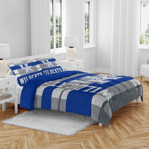 NCAA Kentucky Wildcats Heathered Stripe Queen Bedding Set in a Bag - 3pc - image 1 of 3