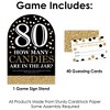 Big Dot of Happiness Adult 80th Birthday - Gold - How Many Candies Birthday Party Game - 1 Stand and 40 Cards - Candy Guessing Game - 3 of 4