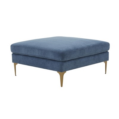 TOV Furniture Serena Velvet Upholstered Ottoman