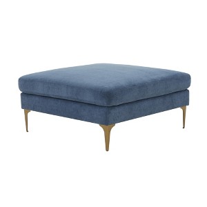 TOV Furniture Serena Velvet Upholstered Ottoman - 1 of 4