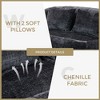 SKRAN Bean Bag sofa Lazy Sofa Lounger High Back Bean Bag Chair Couch for Indoor & Outdoor, Accent Floor Soft Lounge Chair (Black chenille) - 2 of 4
