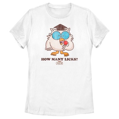 Women's Tootsie Pop Mr. Owl How Many Licks T-Shirt