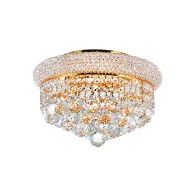 CWI Lighting Empire 4 Light Flush Mount With Gold Finish