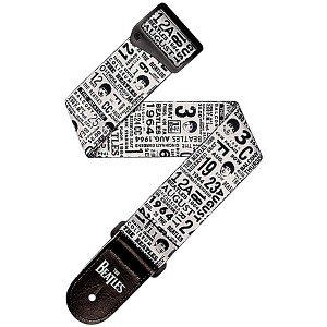 D'Addario 1964 US Tour Ticket Stubs Beatles Guitar Strap - 1 of 2