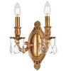 Elegant Lighting Rosalia 2 light French Gold Wall Sconce Clear Royal Cut Crystal - image 3 of 4