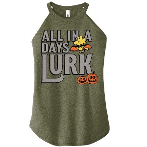 Women's - Peanuts - Days Lurk Art Graphic High Neck Tank - 1 of 4