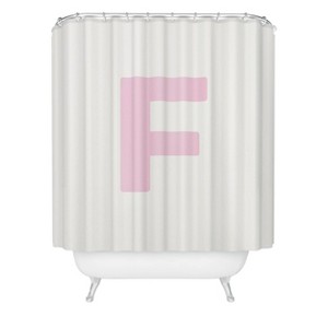 Deny Designs April Lane Art Block Monogram Shower Curtain - 1 of 3