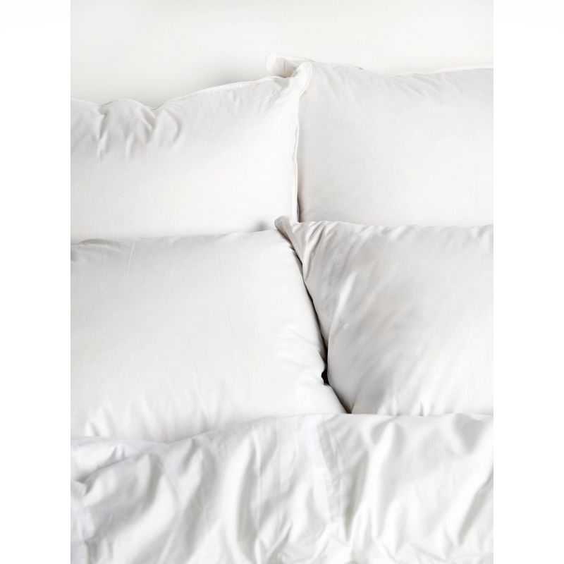 2 Pack Soft White Duck Feather & Down Bed Pillow | BOKSER HOME, 5 of 11