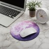 Insten 2 Pack Galaxy Mouse Pad Round Venus, Non Slip Rubber Base, Smooth Surface Mat, For Home Office Gaming, Iris Purple Venus - 2 of 4