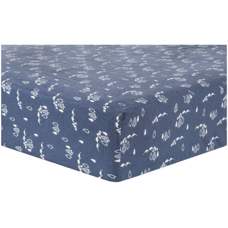 Trend Lab 100% Cotton Flannel Fitted Sheet - Mountains, 1 of 5