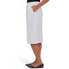 Alfred Dunner Womens Cinch Waist Midi Skirt With Slant Pockets - 4 of 4