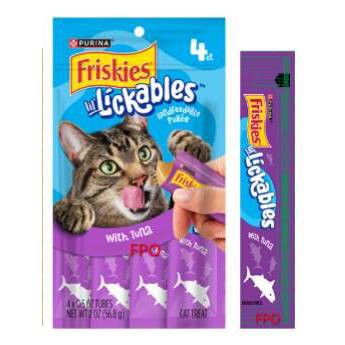 Friskies Tuna Flavor lil' Lickable Cat Treats - 2oz/4ct