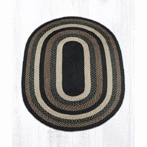 Earth Rugs Mocha/Frappuccino Oval Braided Rug – Handwoven Jute, Neutral Farmhouse Style Accent - 1 of 1