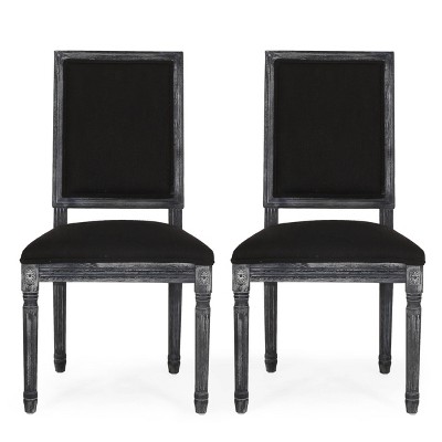 2pk Regina French Country Wood Upholstered Dining Chairs  - Christopher Knight Home