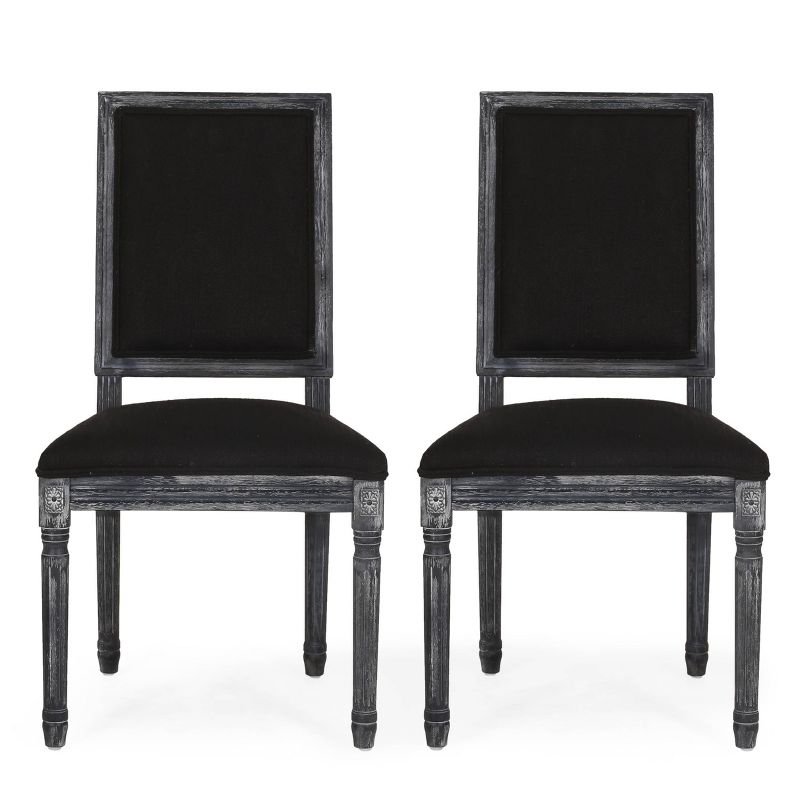 2pk Regina French Country Wood Upholstered Dining Chairs  - Christopher Knight Home, 1 of 13