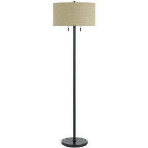 Cal Lighting 60W X 2 Calais Metal Floor Lamp - Dark Bronze - 1 of 2