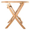 Nordic Teak 20" Natural Outdoor Round Folding Side Table - 4 of 4