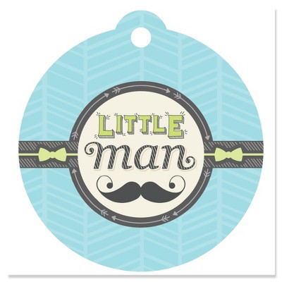 Big Dot of Happiness Dashing Little Man Mustache Party - Baby Shower or Birthday Party Favor Gift Tags (Set of 20)