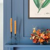 Jollity & Co. - Fall and Halloween Themed Pumpkin Taper Candles - Set of 2 - 2 of 2