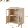 Jojoka Sideboard Buffet Cabinet with Glass Doors,29" Large Buffet Cabinet with Storage,Natural - 2 of 4