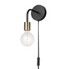 Holden 1-Light Long Arm Plug-In or Hardwire Wall Sconce with Brass Socket - Globe Electric - image 4 of 4