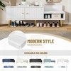 Modern Shoe Storage Bench with Hidden Storage and Upholstered Cushions for Bedside (Navy) - 4 of 4