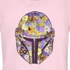 Juniors Womens Star Wars: The Mandalorian Mando Floral Fill T-Shirt - 2 of 4