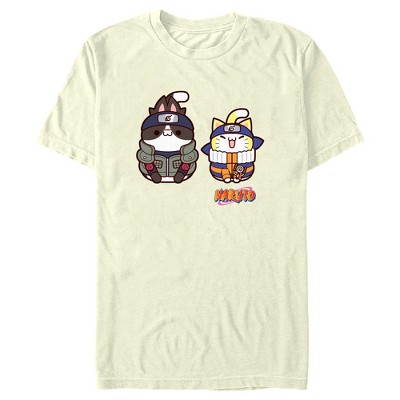 Men's Naruto Nyaruto Iruka and Uzumaki Classic Logo T-Shirt