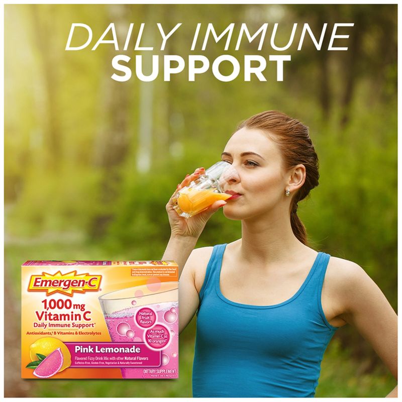 Emergen-C Vitamin C Drink Mix - Pink Lemonade - 0.33oz/30pk, 4 of 10