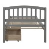 Sapphtopaz Twin Platform Bed with Headboard Wood Bed Frames with Slats Support for Bedroom, No Box Spring Needed - 3 of 4