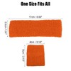 Unique Bargains Stretchy Cotton Blend Sweat Absorbing Sport Headband Wristband Orange 3 pcs - image 4 of 4