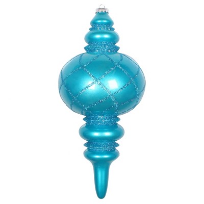 Vickerman 13" Candy Glitter Net Finial Ornament