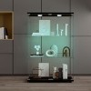 Syemin Decorative Storage Cabinets Glass Storage Cabinet, Glass Display Cabinet 4-Shelf, Glass Display Storage Cabinet, Black, 30.91"*13.58"*49.29" - 2 of 4