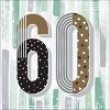 Creative Converting Minted Milestone Chocolate Chip Mint 60th Birthday Plates and Napkins Set 16ct - 4 of 4
