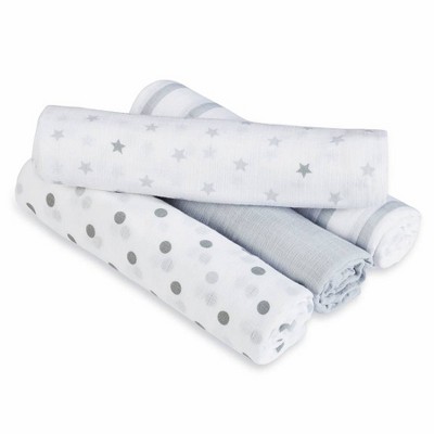 aden + anais Essentials Swaddle Blanket - Dove - 4pk